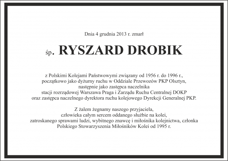 Nekrolog R. Drobik.