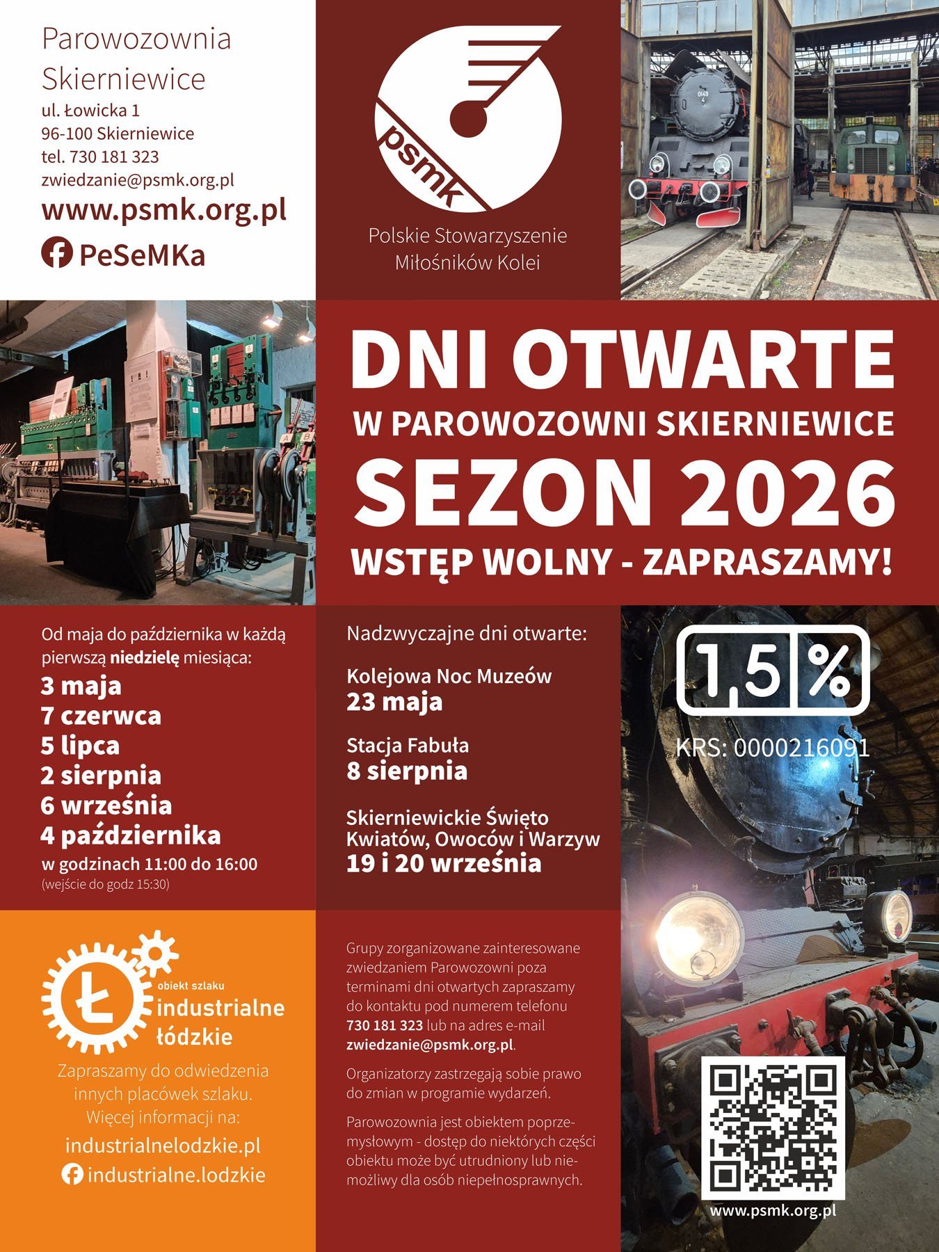 Kalendarz wydarzeń w Parowozowni na rok 2026