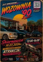 Zlot samochodowy Wozownia `90 - plakat